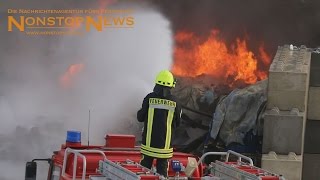 Einsatz Feuerwehr Aschendorf Müllberg in Flammen  09052017  log [upl. by Sherye341]