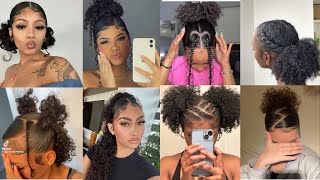 💖Cute Quick curly hairstyles natural hairstyles compilation [upl. by Cilka]