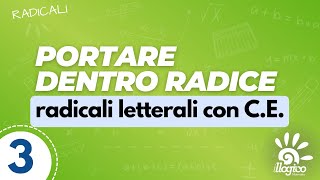 Portare dentro la radice radicali letterali con discussione  3 [upl. by Lay512]