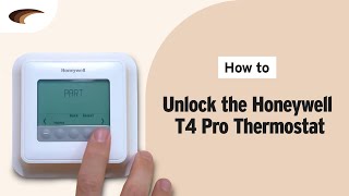 How to Unlock the Honeywell T4 Pro Thermostat [upl. by Neitsirhc]