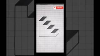 3D STAIRS✍️ Tutorial shorts tutorial 3d [upl. by Ima]
