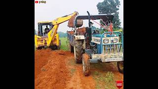 😂🤔jcb 3dx Xpert mud Loading Swaraj eicher tractor😘 shorts jcbdozer jcb tractor viral pvlog [upl. by Inah669]