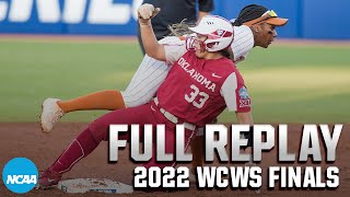 Oklahoma vs Texas 2022 Womens College World Series Finals Game 1  FULL REPLAY [upl. by Ahsinwad]