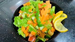 Fattoush salad with special dressing  Fattoush salad recipe healthy and easy [upl. by Atrebla]