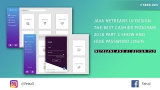 Java Netbeans Ui Design cash register Part 2 Show and Hide Password [upl. by Leugimesoj]
