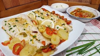 Merluza al horno RECETA FÁCIL RÁPIDA Y DELICIOSA  Video nº 40 [upl. by Ibrek988]