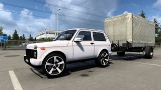 ETS 2 LADA NIVA UrbanCargo delivery From Burgas to Ruse [upl. by Braynard]