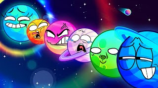 Tickle Tickle Zombie Planets Song 🌏 Funny English for Kids animation funny [upl. by Ecirtahs5]