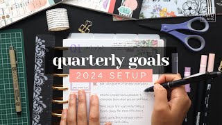 GOAL SETTING 2024  QUARTERLY GOALS amp TIMEBASED SYSTEMS HAPPY PLANNER INSERTS [upl. by Shapiro694]