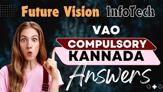 VAO Compulsory Kannada Exam 29092024 Answers [upl. by Eentihw]