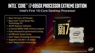 Intel BroadwellE Core i7 6950X i7 6900K i7 6850K and i7 6800K Review Test [upl. by Odla88]