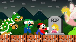 Mario and Team Mario RIP Peach Sorry PrincessPlease Comeback  Game Animation [upl. by Bruyn]