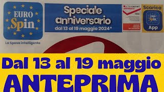 Volantino EUROSPIN dal 13 al 19 maggio anteprima [upl. by Einafit]