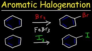 Aromatic Halogenation Mechanism  Chlorination Iodination amp Bromination of Benzene [upl. by Eniotna]