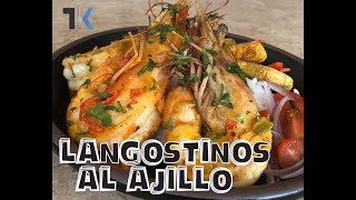 Langostinos Al Ajillo  Recetas Ecuatorianas  Trejos Kitchen [upl. by Nayk]