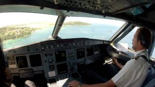 Corfu LGKR Cockpit view visual landing 35 [upl. by Bethany]