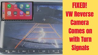 How To Fix Your Reverse Camera Coming On With Turn Signals On A Vw Android Headunit [upl. by Jerry]