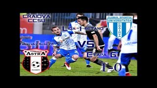 CS Universitatea Craiova Astra Giurgiu 1 0 REZUMAT HD 10 03 2018 [upl. by Dareen]