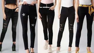 Black Jeans Design Ideas 2022New Jeans DesignJeans Design For GirlsGirls Jeans DesignJeans [upl. by Draneb]