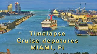 Timelapse Cruise departures MIAMI Fl [upl. by Harelda]