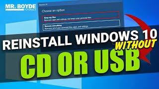 How to Easily Reinstall Windows 10 without CD or USB Drive [upl. by Aerdnak615]