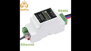 Industrial serial server RS485 to RJ45 Ethernet TCPIP to serial railmount support with POE [upl. by Colner837]