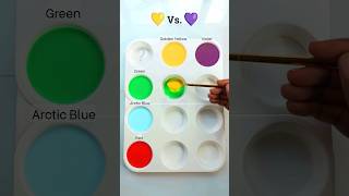 Golden Yellow Vs Violet Color Mixing colormixing paintmixing shorts viral [upl. by Oek]