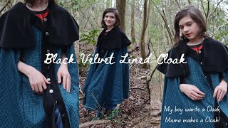 Velvet Lined Cloak  Using the Simplicity 8770 Pattern [upl. by Jerroll386]