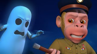 EK Bhoot Aaya Jungle Mein  Police Bandar Mama  Hindi Rhymes for Children  Infobells [upl. by Nagiam]