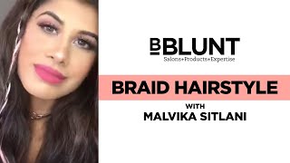 How To Make A Twist And Side Braid Hairstyle With Clip  In Hair Extensions  Malvika Sitlani [upl. by Atnicaj]