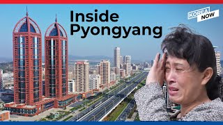 Tour of North Korea’s “new town” in Pyongyang with buildings shaped like missiles [upl. by Yesdnik572]