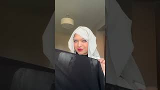 Trying Shenhe’s hairstyle with my hijab shenhe genshinimpact cosplay hijabtutorial [upl. by Sukramal]