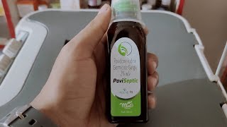 Povidone Iodine Gargle Uses In Hindi। Poviseptic Gargle uses Dose Side effectsbetadine Povidone [upl. by Mharba]