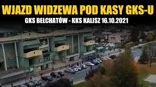 Starcie Widzewa z kibicami GKSu przed meczem GKS Bełchatów  KKS Kalisz 16102021 [upl. by Maggy]