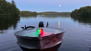 Beautiful Night for a boat ride with the 1957 Cadillac boat At Otis Reservoir July 19 2024 [upl. by Dlanar]