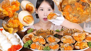 게장 수혈의 날🦀✨ 알 가득 암꽃게장 먹방 참피디님 인생게란장 먹방 Soy Sauce Marinated Crab eating show mukbang korean food [upl. by Erbe477]