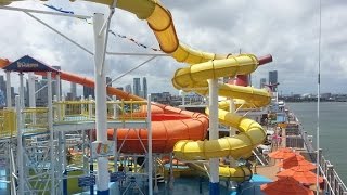 Carnival Breeze WaterWorks Park and Pool Deck Tour [upl. by Raybourne]