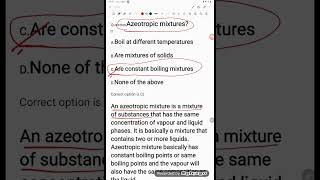 what is Azeotropic mixtures [upl. by Ynottirb]
