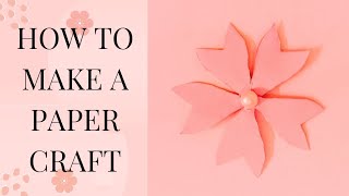 Paper flower craft🌹  Paper flower craft for beginners and step by step 👍 malifearts [upl. by Aerua]