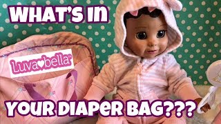 Luvabella doll what’s in her diaper bag robot doll lovabella LUVABELLA DOLL [upl. by Woodman]