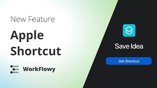 Workflowy Apple Shortcut  Quick Capture [upl. by Avie]