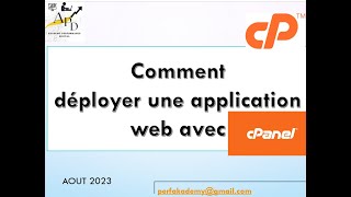 Comment déployer son site web en utilisant cPanel [upl. by Eleda16]