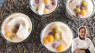 Rice Balls in Sweet Coconut Milk  Thai Dessert • Bua Loy ThaiChef Food [upl. by Willey]