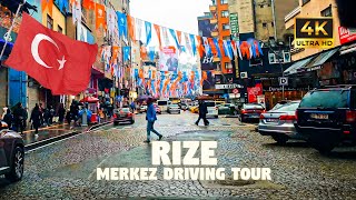 Rize  Merkez  DrivingTour  4k Turkish Black Sea [upl. by Nitz]