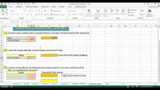 Arorpe  Conversión de tasas nominal y efectiva en excel [upl. by Erle]