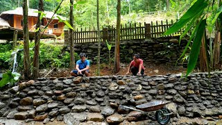 How to build stone walls to prevent landslides  Build a life  Chúc Tòn Bình [upl. by Jt194]