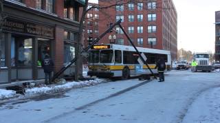 Bus trash truck accident at Lynn Museum [upl. by Hill7]