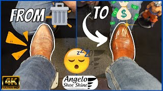 SAVING YOUR FAVORITE BOOTS  Angelo Shoe Shine ASMR [upl. by Mcilroy]