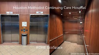 November 2024 Update KONE EcoSpace Elevators  Houston Methodist Continuing Care Hospital [upl. by Neelahs554]