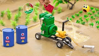 Diy diorama tractor making mini motor water pump science project drcreatorsnp [upl. by Essile]